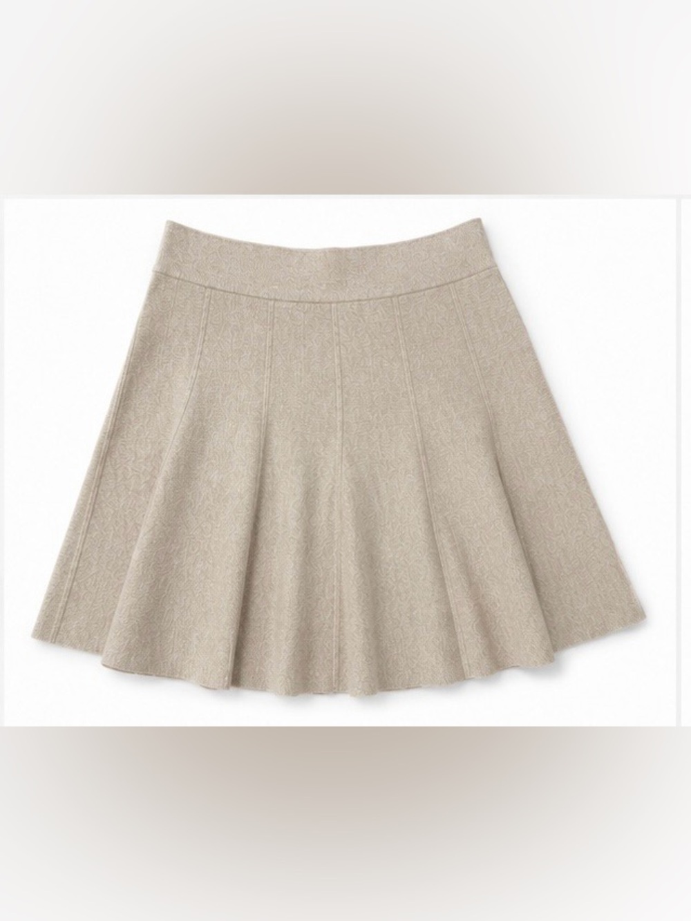 Club Monaco Oatmeal Knit Fit & Flare Skater Skirt Women’s Small SP